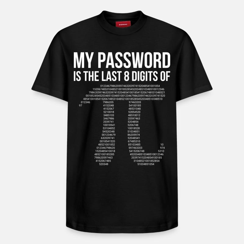 Mon mot de passe - T-shirt unisexe décontracté en coton Supima – de SPREAD - noir