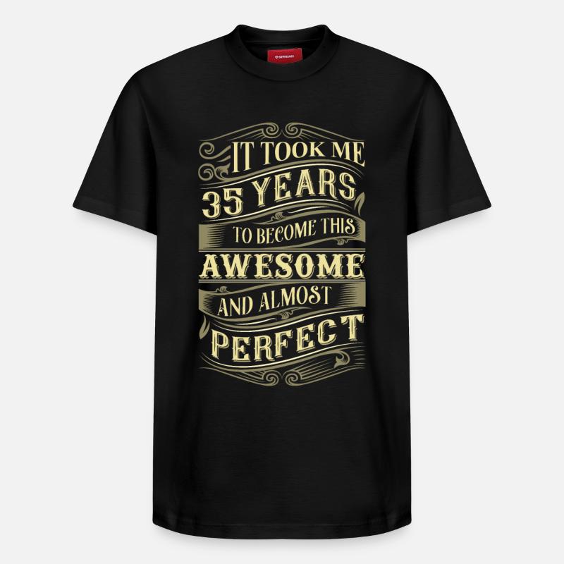 35e anniversaire - T-shirt unisexe décontracté en coton Supima – de SPREAD - noir