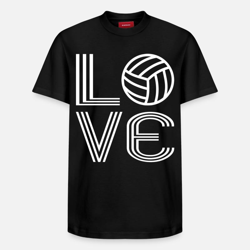 Le volley-volley - T-shirt unisexe décontracté en coton Supima – de SPREAD - noir
