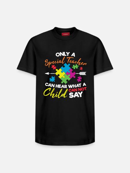 Autismus Bewusstsein Speziallehrer Puzzle - Relaxed Unisex Supima Cotton T-Shirt – von SPREAD - Schwarz