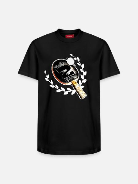 Table tennis - Relaxed Unisex Supima Cotton T-Shirt – by SPREAD - black
