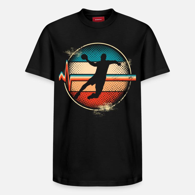 Handball - T-shirt unisexe décontracté en coton Supima – de SPREAD - noir