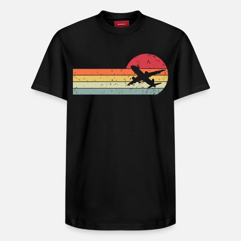 Avion - T-shirt unisexe décontracté en coton Supima – de SPREAD - noir