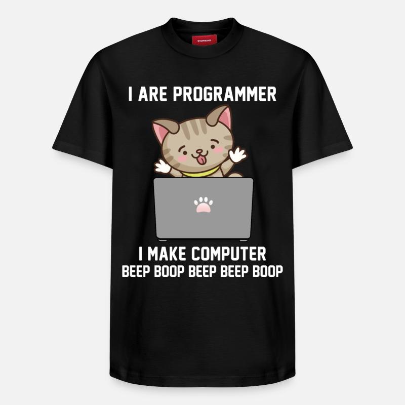 Programmeur - T-shirt unisexe décontracté en coton Supima – de SPREAD - noir