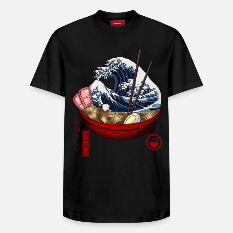 super ramen - T-shirt unisexe décontracté en coton Supima – de SPREAD - noir