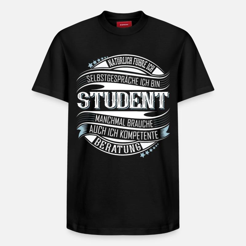 Student - Relaxed Unisex Supima Cotton T-Shirt – von SPREAD - Schwarz