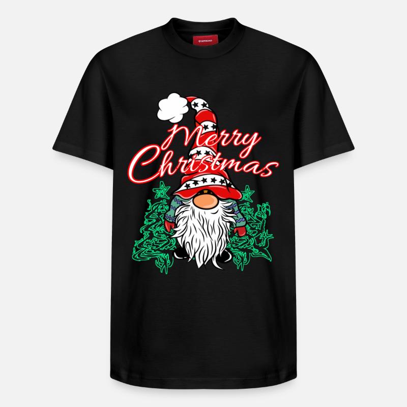 Gnome de Noël Gnom - T-shirt unisexe décontracté en coton Supima – de SPREAD - noir