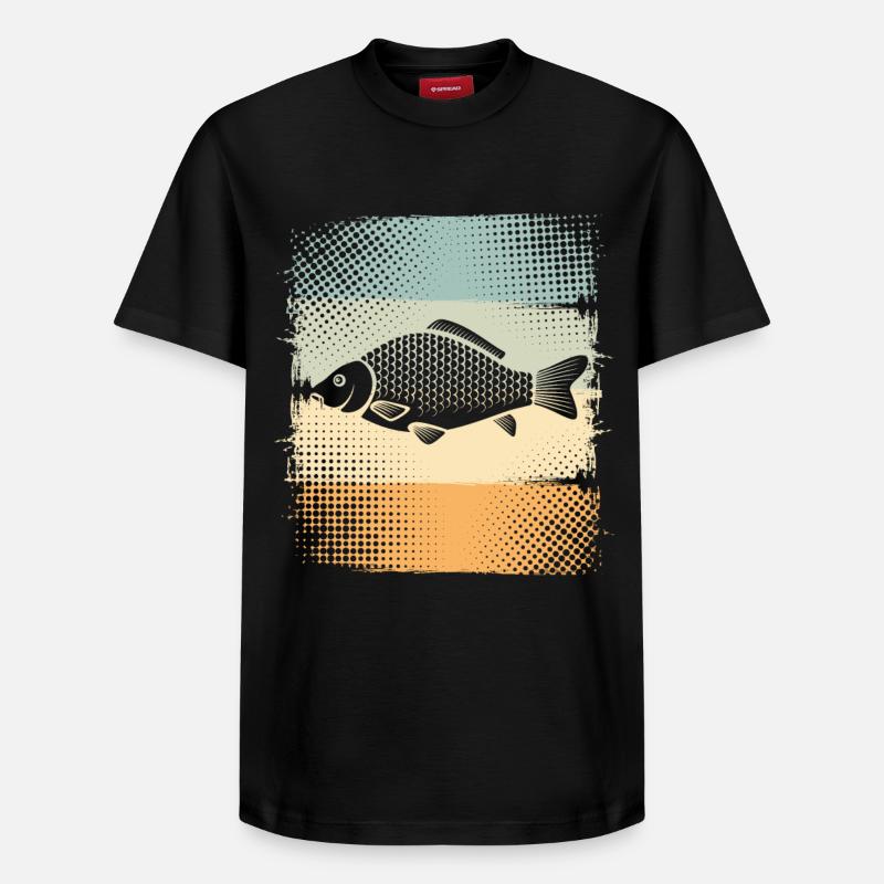 Karpfen - Relaxed Unisex Supima Cotton T-Shirt – von SPREAD - Schwarz