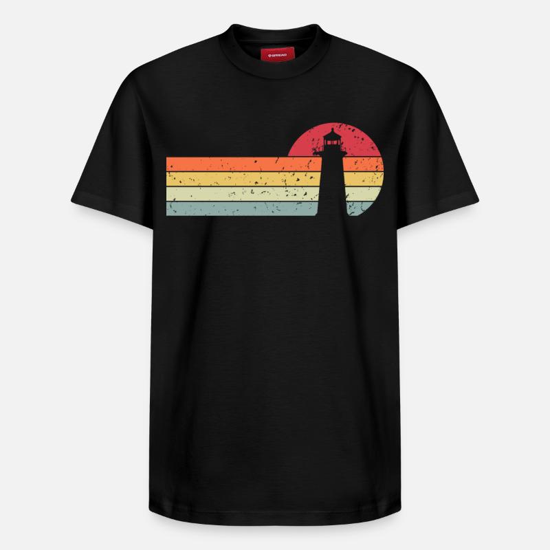 Phare - T-shirt unisexe décontracté en coton Supima – de SPREAD - noir