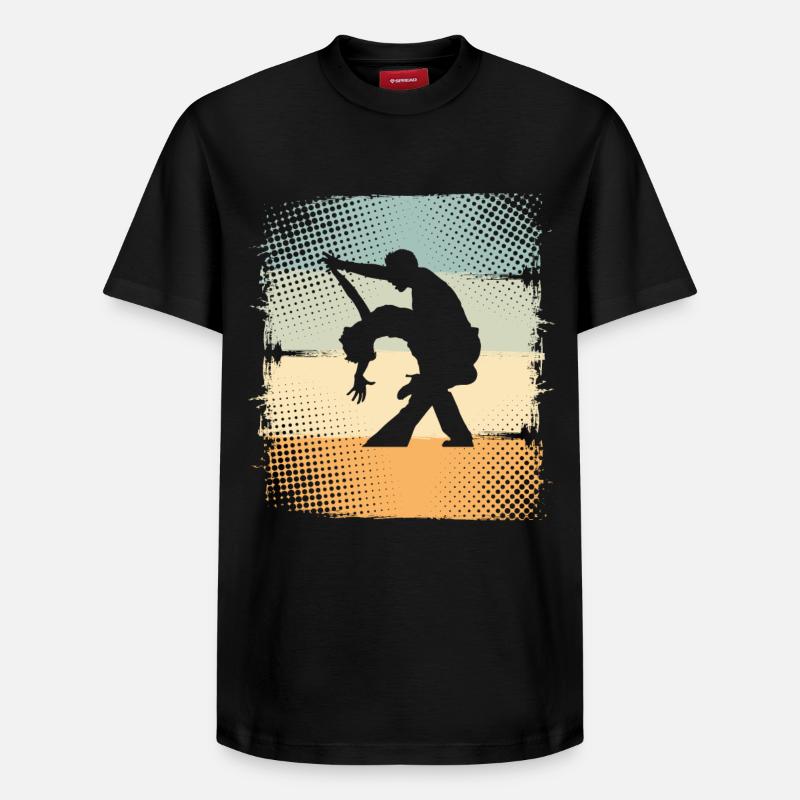 Couple de danse - T-shirt unisexe décontracté en coton Supima – de SPREAD - noir