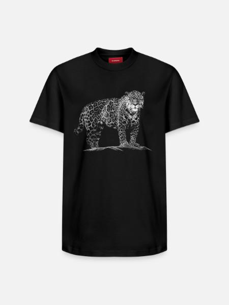 Leopard - Relaxed Unisex Supima Cotton T-Shirt – by SPREAD - black