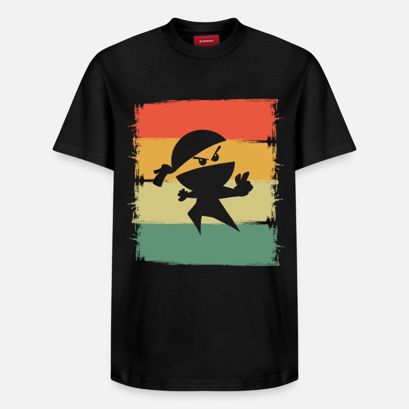 Ninja - Relaxed Unisex Supima Cotton T-Shirt – von SPREAD - Schwarz