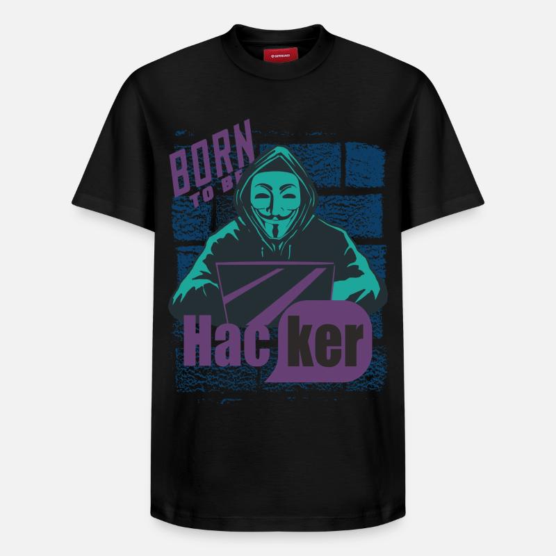 Hacker - Relaxed Unisex Supima Cotton T-Shirt – by SPREAD - black