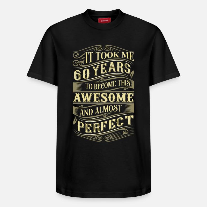 60e anniversaire 60 ans - T-shirt unisexe décontracté en coton Supima – de SPREAD - noir