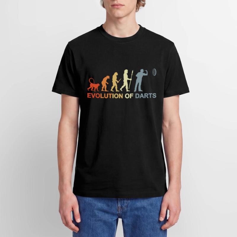 Évolution des fléchettes vintage T-shirt unisexe décontracté en coton Supima – de SPREAD