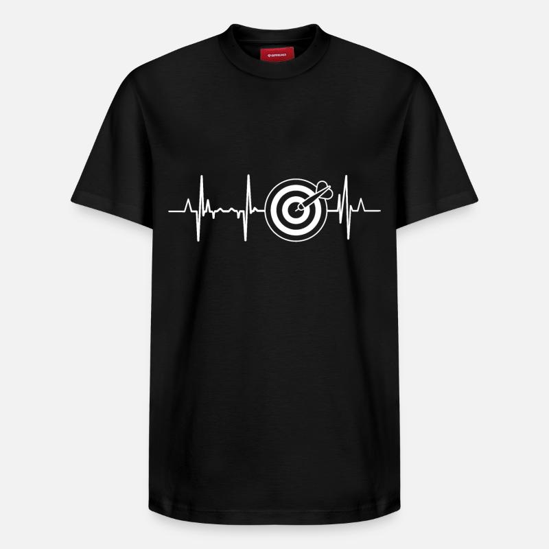 Dart Herzschlag - Relaxed Unisex Supima Cotton T-Shirt – von SPREAD - Schwarz