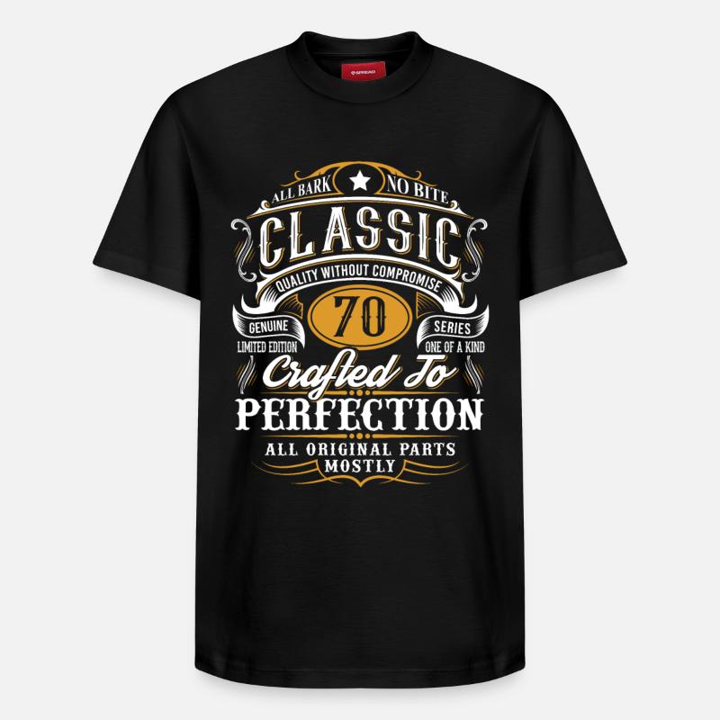 70th birthday - Relaxed Unisex Supima Cotton T-Shirt – by SPREAD - black