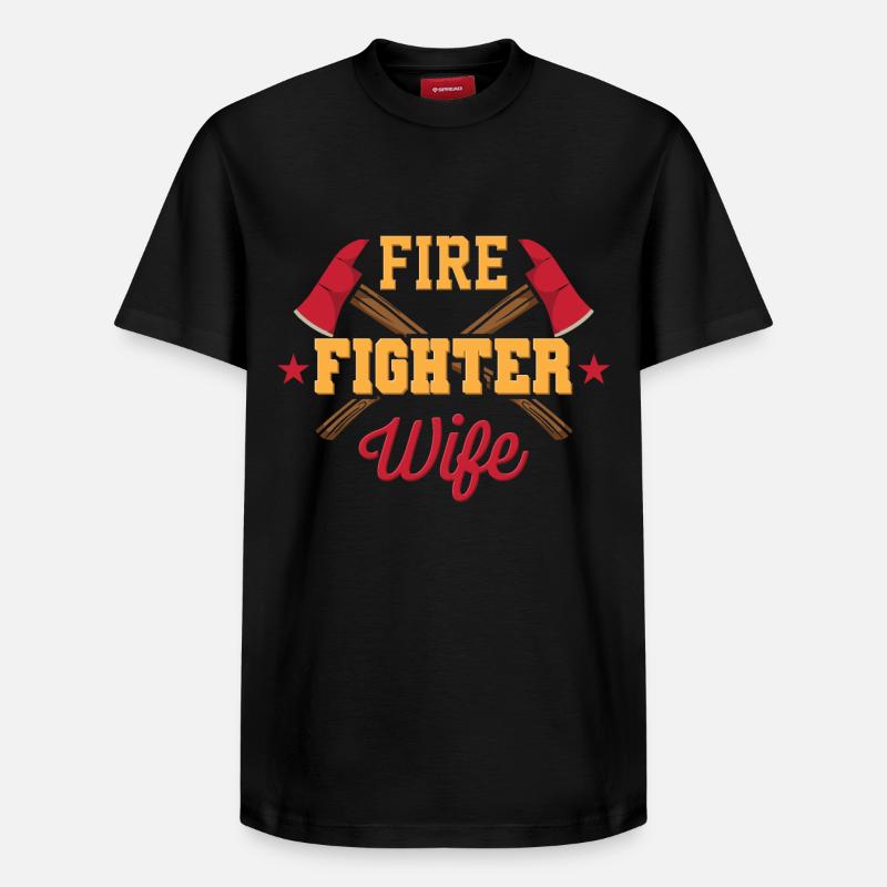 Feuerwehrfrau - Relaxed Unisex Supima Cotton T-Shirt – von SPREAD - Schwarz
