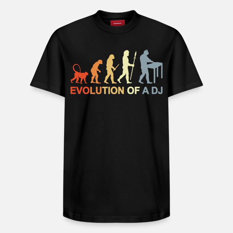 Evolution eines DJ - Relaxed Unisex Supima Cotton T-Shirt – von SPREAD - Schwarz