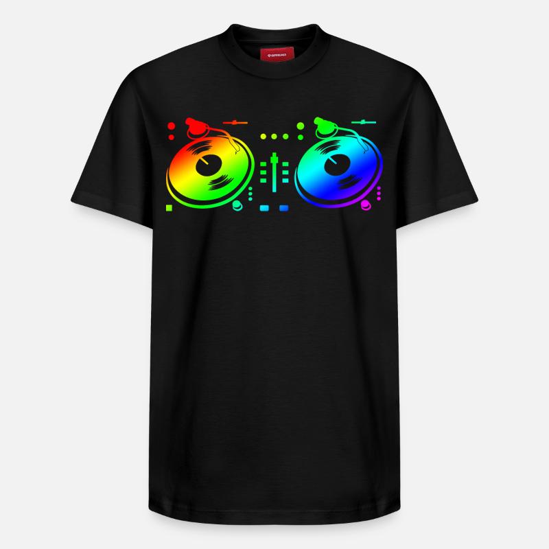 Disc Jockey de platine - T-shirt unisexe décontracté en coton Supima – de SPREAD - noir