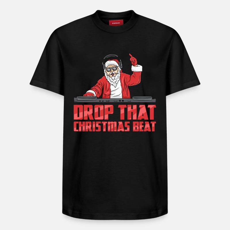 DJ Père Noël - T-shirt unisexe décontracté en coton Supima – de SPREAD - noir