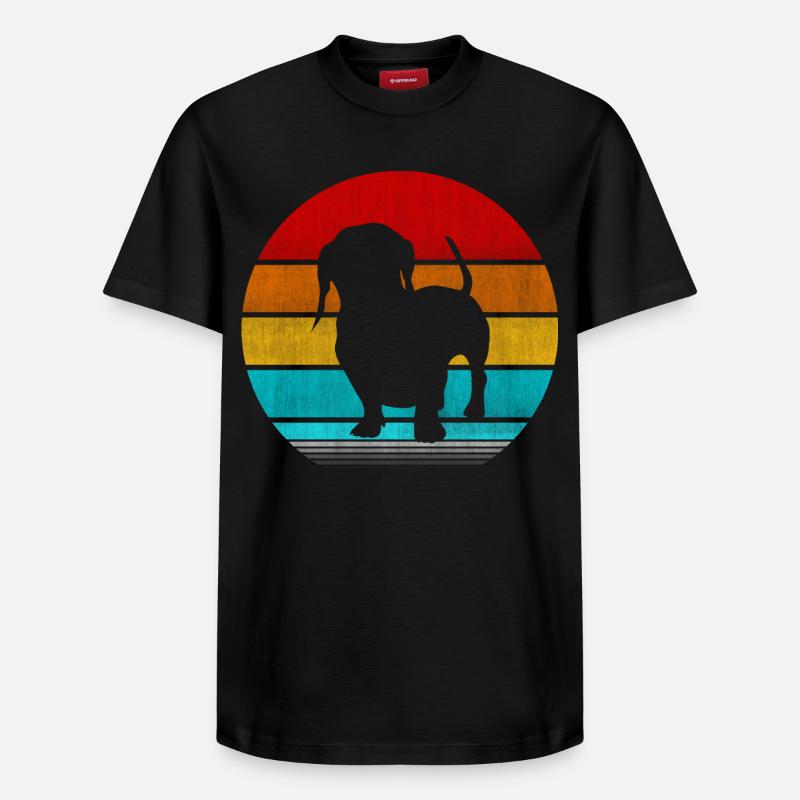 teckel - T-shirt unisexe décontracté en coton Supima – de SPREAD - noir
