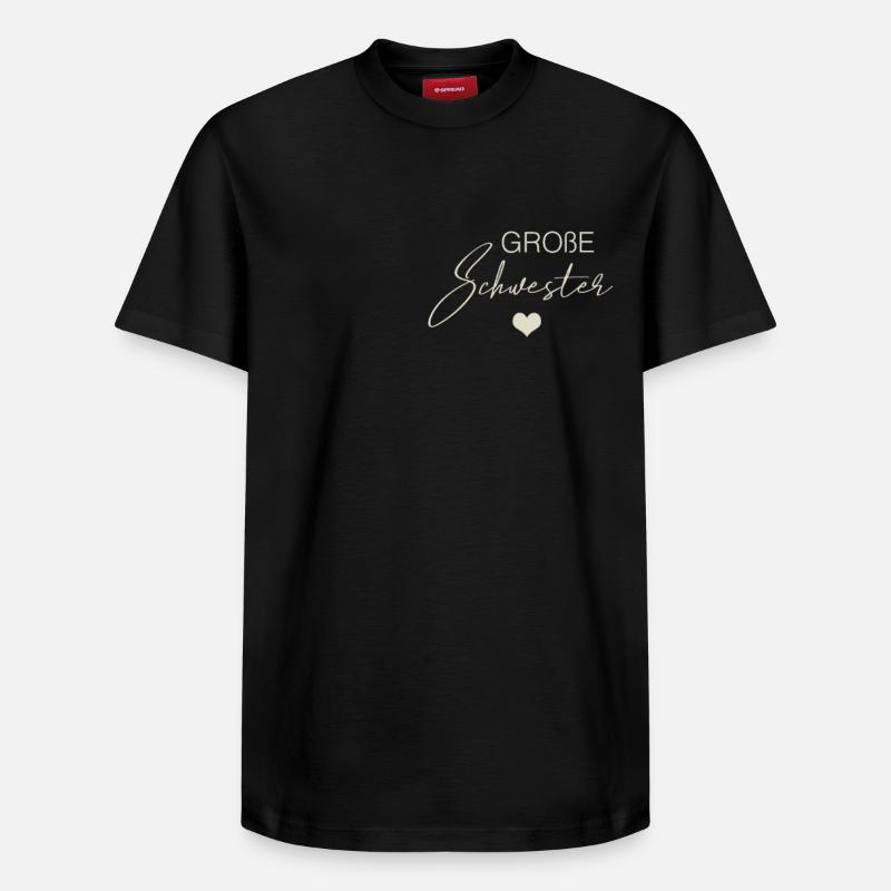 Große Schwester - Relaxed Unisex Supima Cotton T-Shirt – von SPREAD - Schwarz