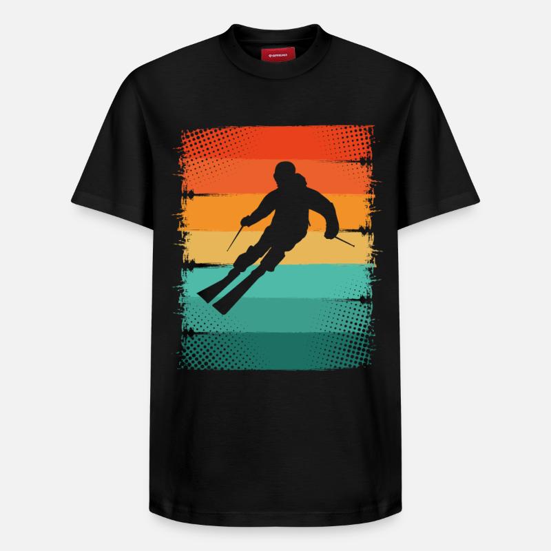 Ski - Relaxed Unisex Supima Cotton T-Shirt – von SPREAD - Schwarz