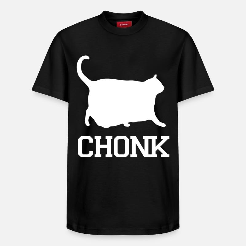 Chat chonk - T-shirt unisexe décontracté en coton Supima – de SPREAD - noir