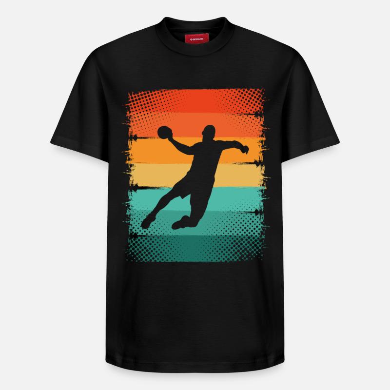 Handball - T-shirt unisexe décontracté en coton Supima – de SPREAD - noir