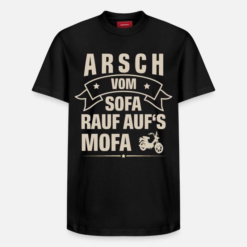 Mofa Mofafahrer - Relaxed Unisex Supima Cotton T-Shirt – von SPREAD - Schwarz