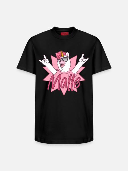 Malle Outfit Einhorn - Relaxed Unisex Supima Cotton T-Shirt – von SPREAD - Schwarz