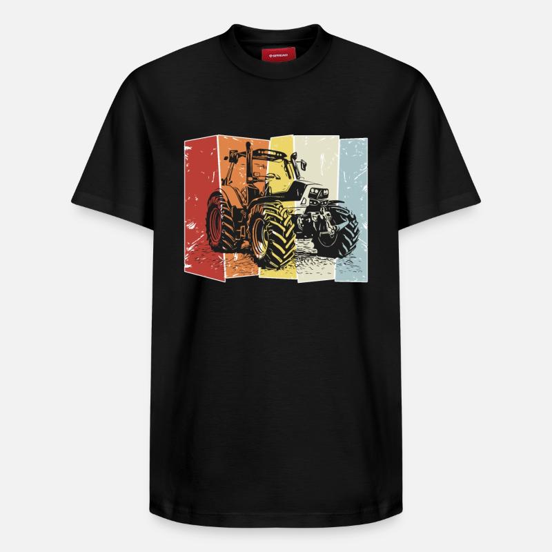 Tracteur Deutz rétro - T-shirt unisexe décontracté en coton Supima – de SPREAD - noir