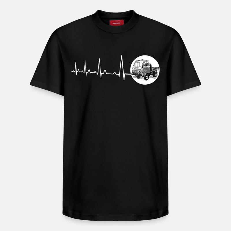 Herzschlag - Multicar M25 - Relaxed Unisex Supima Cotton T-Shirt – von SPREAD - Schwarz
