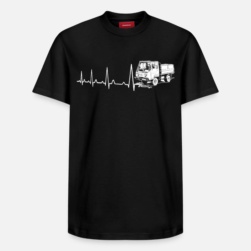 Herzschlag - Multicar M25 - Relaxed Unisex Supima Cotton T-Shirt – von SPREAD - Schwarz