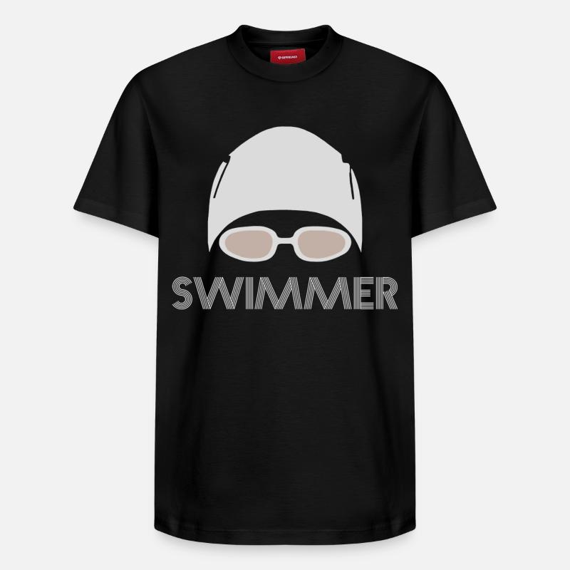 Swimmer - Relaxed Unisex Supima Cotton T-Shirt – von SPREAD - Schwarz