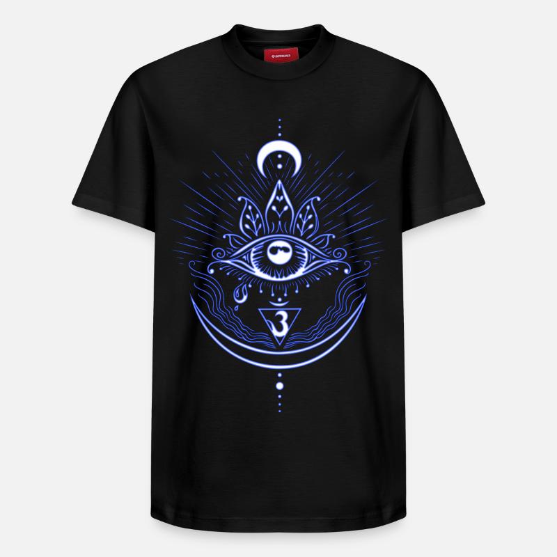 Troisième œil Chakra Symbole Troisième Œil - T-shirt unisexe décontracté en coton Supima – de SPREAD - noir