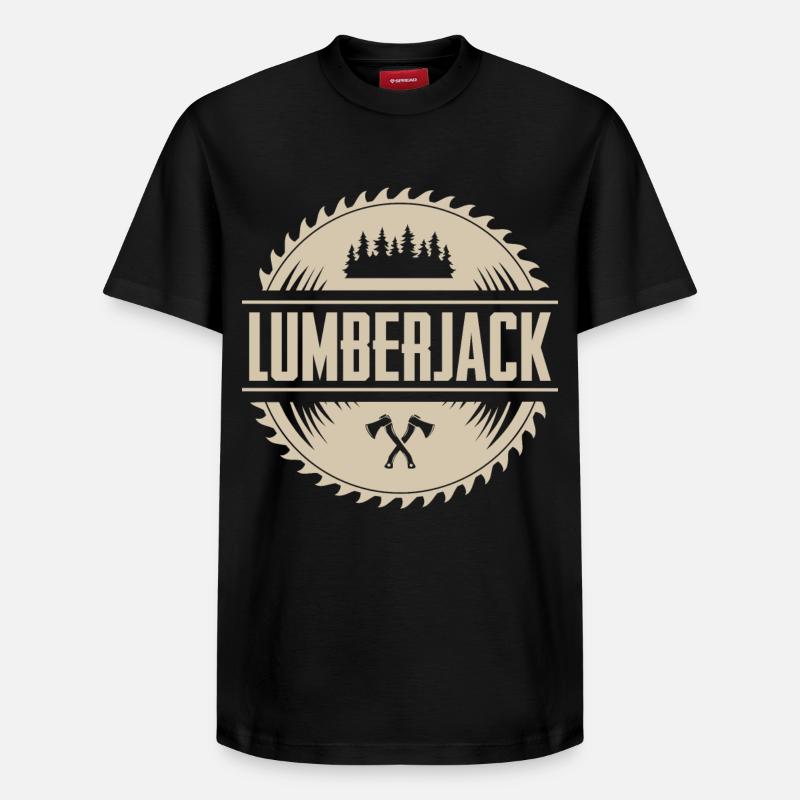 Bûcheron - T-shirt unisexe décontracté en coton Supima – de SPREAD - noir