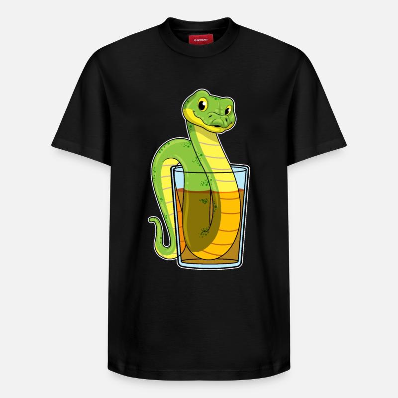 Serpent au jus - T-shirt unisexe décontracté en coton Supima – de SPREAD - noir