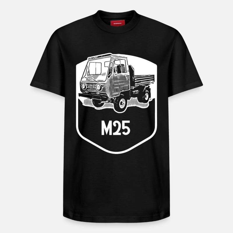 Multicar M25 - RDA - Classique - T-shirt unisexe décontracté en coton Supima – de SPREAD - noir