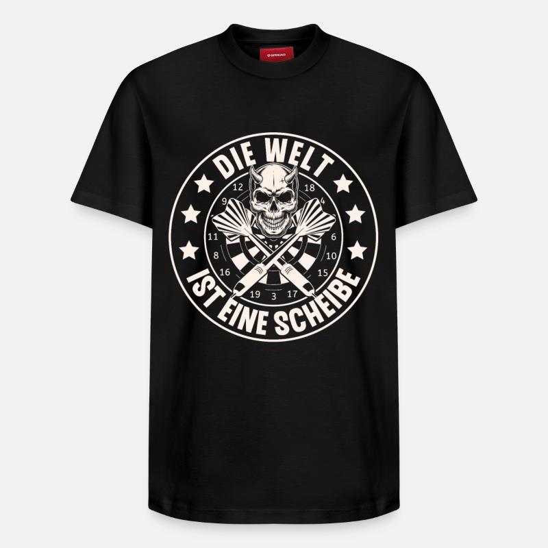 Dart Darten Darts - Relaxed Unisex Supima Cotton T-Shirt – von SPREAD - Schwarz