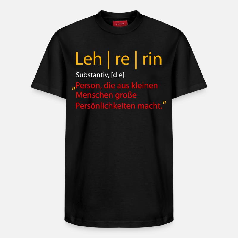 Lehrerin - Relaxed Unisex Supima Cotton T-Shirt – von SPREAD - Schwarz