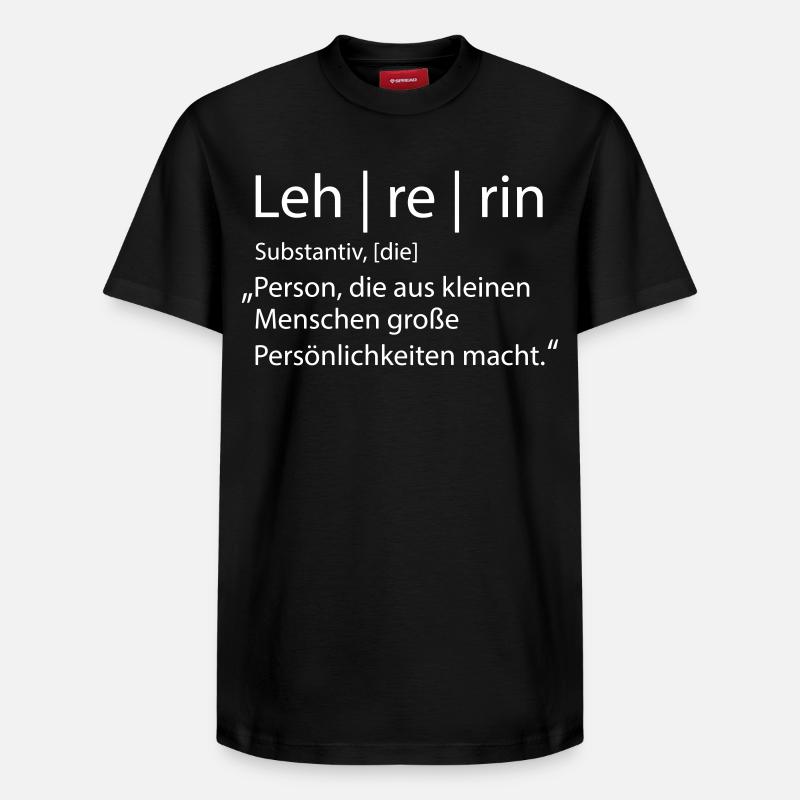 Lehrerin - Relaxed Unisex Supima Cotton T-Shirt – von SPREAD - Schwarz