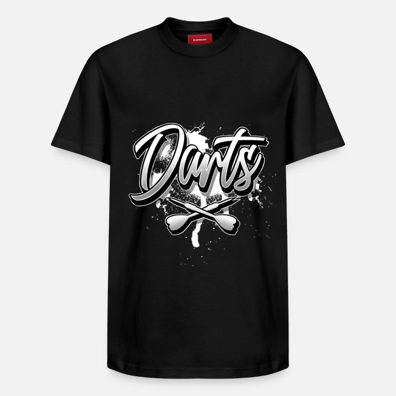 Fléchettes - T-shirt unisexe décontracté en coton Supima – de SPREAD - noir