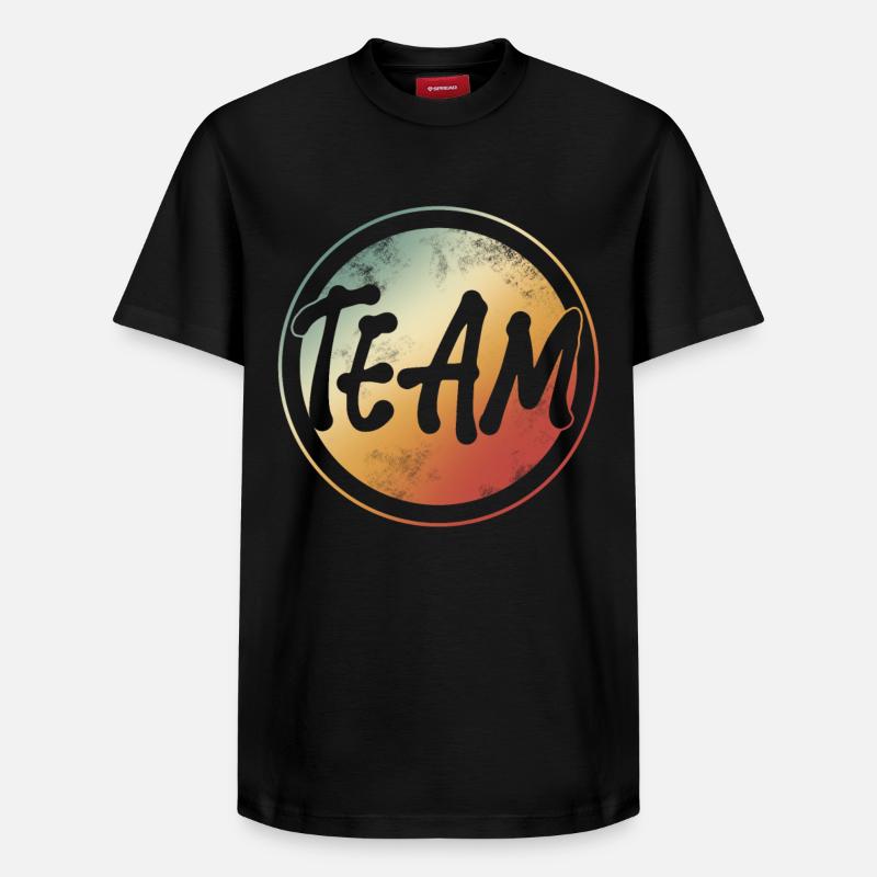 Équipe - T-shirt unisexe décontracté en coton Supima – de SPREAD - noir