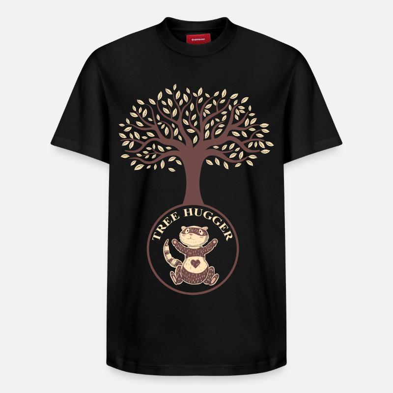 Furets des arbres - T-shirt unisexe décontracté en coton Supima – de SPREAD - noir