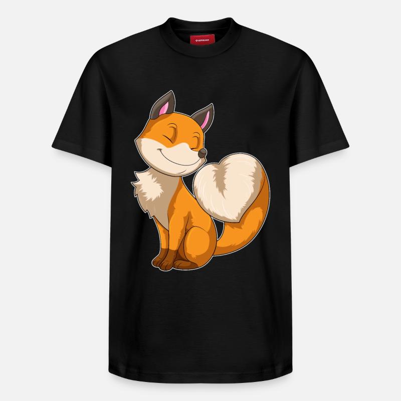 Fuchs mit Herz - Relaxed Unisex Supima Cotton T-Shirt – von SPREAD - Schwarz