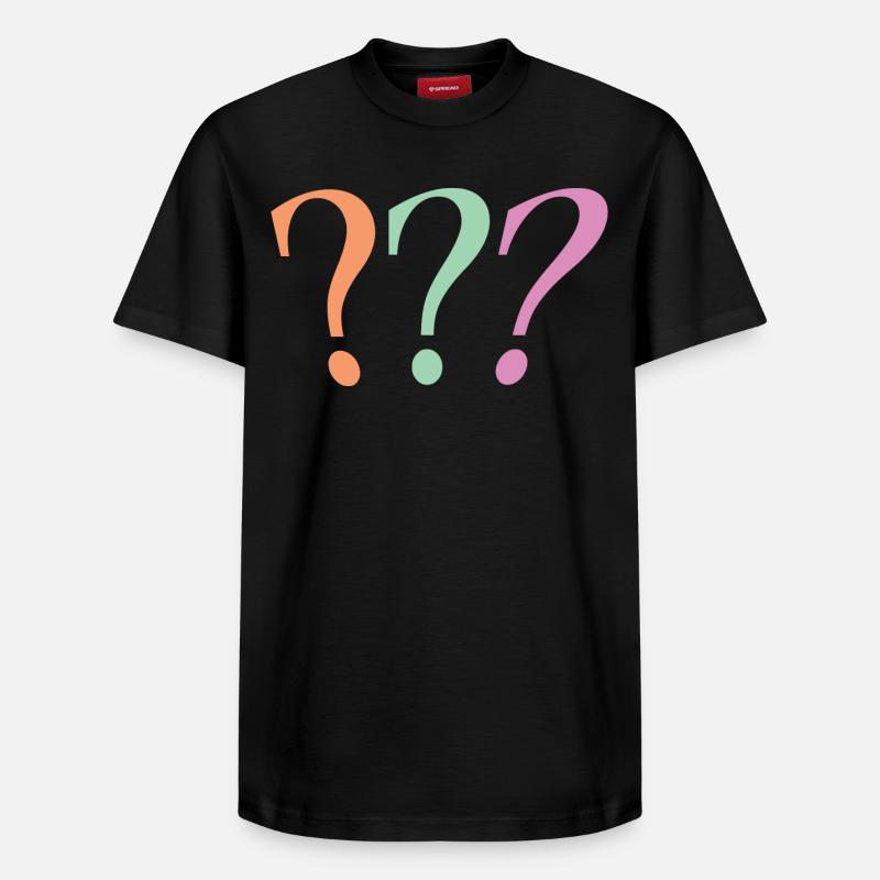 Point d’interrogation - T-shirt unisexe décontracté en coton Supima – de SPREAD - noir