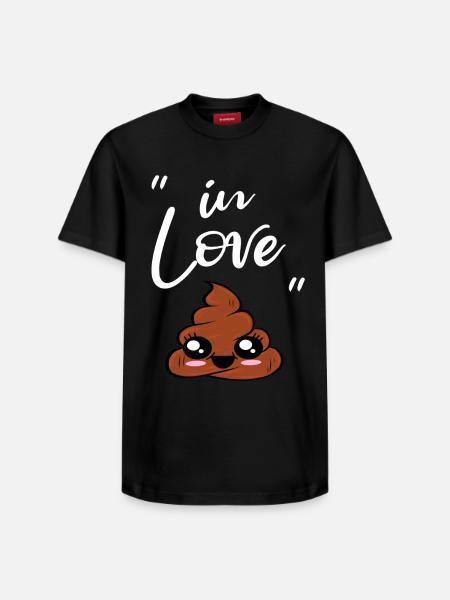 Jeg elsker lort sød lort bunke - Unisex T-shirt i Supima-bomuld med afslappet pasform – fra SPREAD - sort