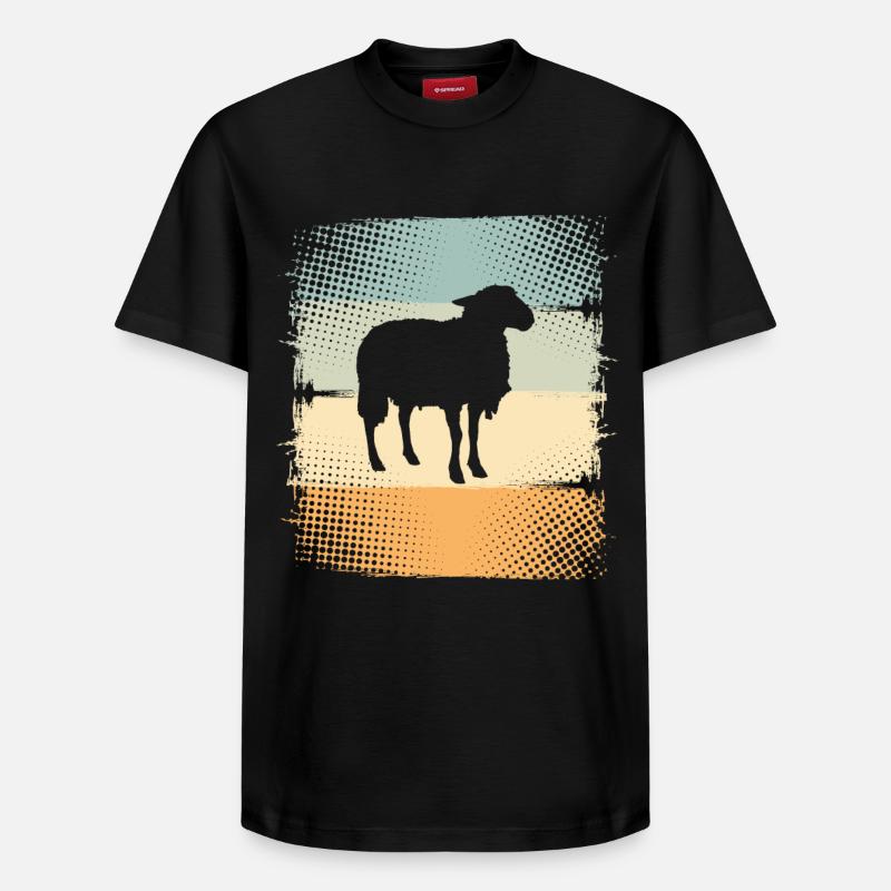 Mouton - T-shirt unisexe décontracté en coton Supima – de SPREAD - noir